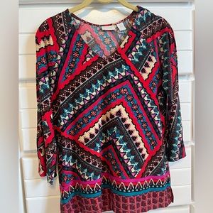 Chico’s Aztec design blouse
